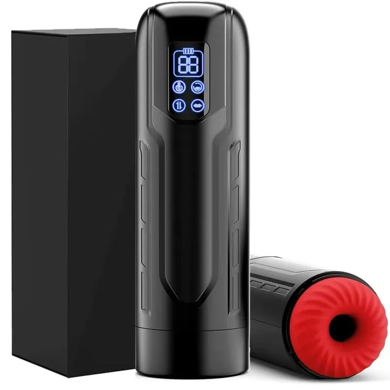 Vibrador masculino de sucção, 9 modos, masturbador masculino, aquecimento automático, máquina sexual de bolso, vibrador de buceta, brinquedos sexuais adultos para homens