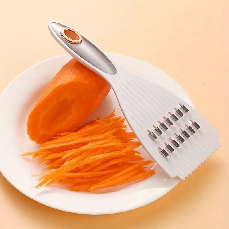 Fatiador e apontador de vegetais multifuncional - Cortador manual de alimentos para batatas, cenouras, frutas - Aparelho de cozinha de plástico durável