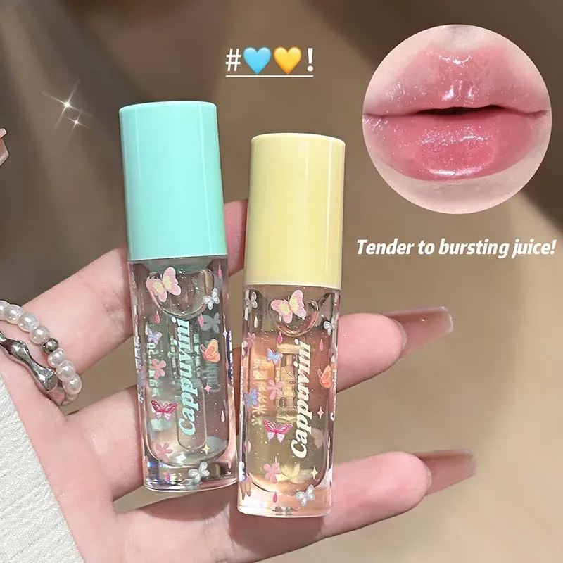 Hidratante Água Luz Lip Gloss Shimmer Transparente Geléia Espelho Lip Glaze Crystal Clear Hidratante Plumping Lip Gloss Maquiagem