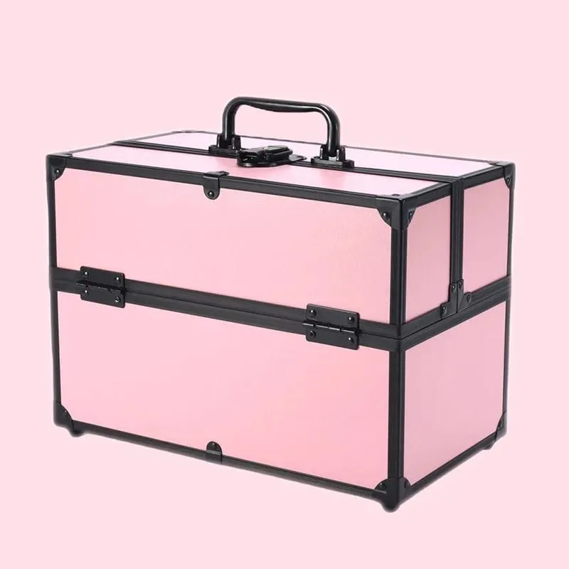 Professional Aluminum Alloy Cosmetic Case Large Capacity Multilayer Portable Storage Box Nail Tattoo Makeup Beauty Salon Supplie — image 8