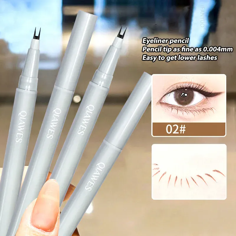 Double-claw Liquid Eyeliner Ultra-thin 2 Fork Tip Waterproof Quick-drying Lower Eyelashes Eyeliner Pencil Sweat-proof Eye Makeup