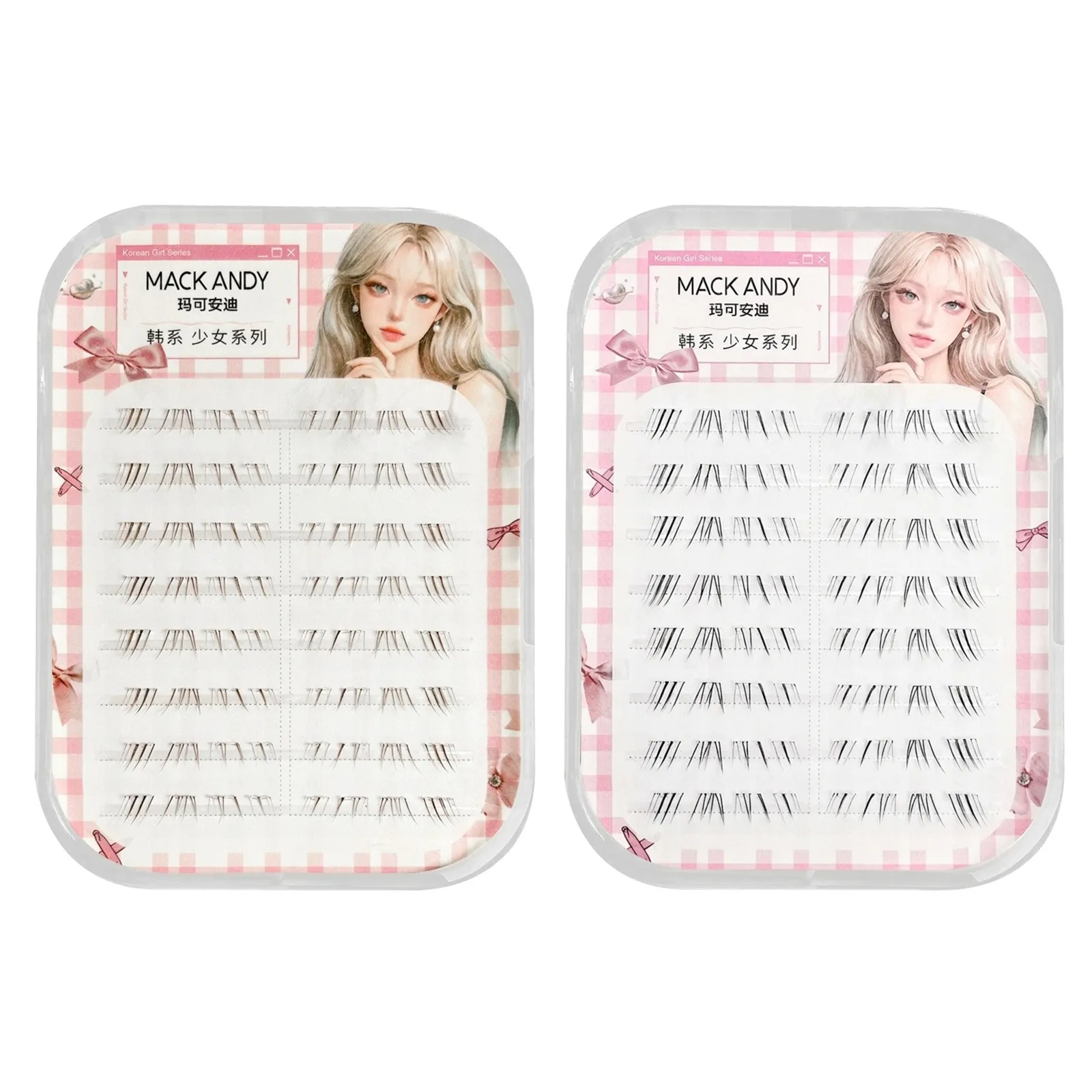 Extensões de cílios estilo sereia, 8 fileiras, manga, cílios inferiores finos, aparência natural, sem necessidade de cola, para ferramentas perfeitas de maquiagem dos olhos
