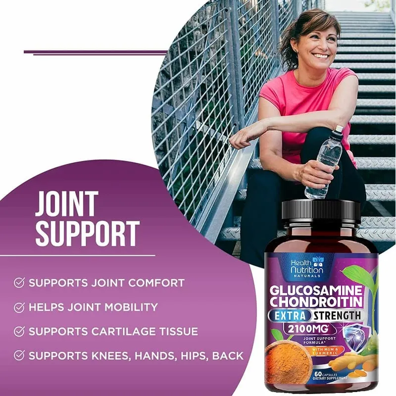 Apoio 2100mg da articulação da força tripla da cúrcuma MSM da glucosamina Chondroitin