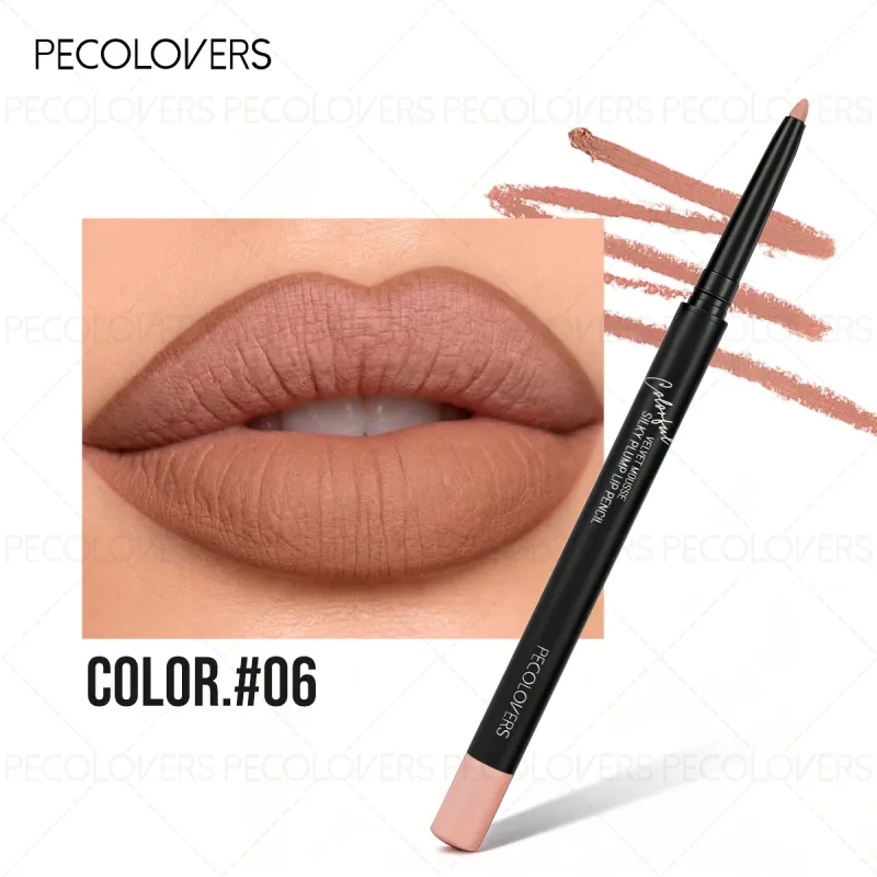 Matte Lip Liner Natural Lipstick Pen for All Light Types Accurate Defind Lip Lines Nude Pink Beige Red Tones Daily Makeup
