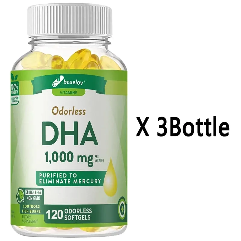 Bcuelov 高效 DHA - 支持大腦健康和認知功能 提高專注力和智力思維