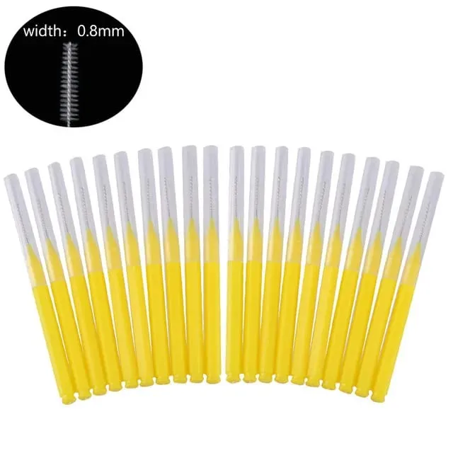 20 pçs mini escova de sobrancelha sobrancelha perm escova descartável sobrancelha levantamento escovas dobrável micro cílios escova aplicadores ferramentas de maquiagem — image 5