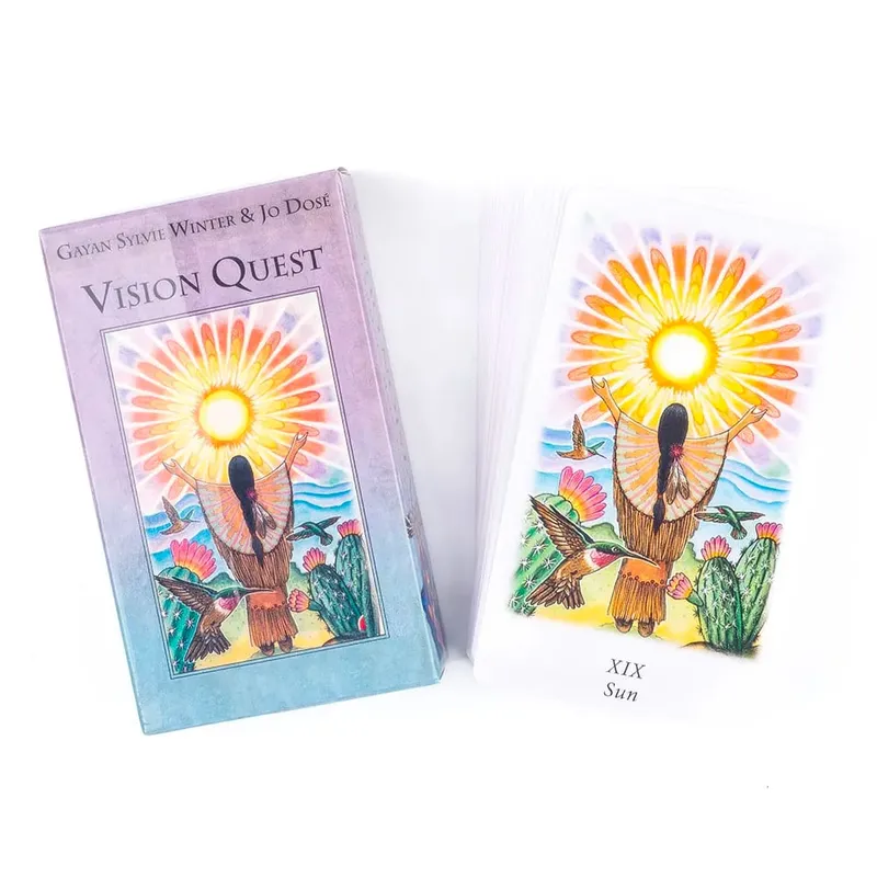 Heiße Verkäufe Vision Quest Tarot 78-Karten Deck 10,3*6 cm Fate Divination Tarot Karten Wahrsagerei Karte Spiele party Brettspiel