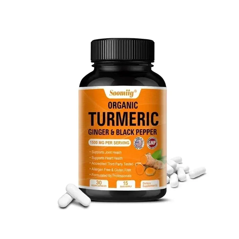 Turmeric Curcumin Capsules - with Black Pepper 95% Curcumin Complex - for Joint Digestive & Immune Support Supplement