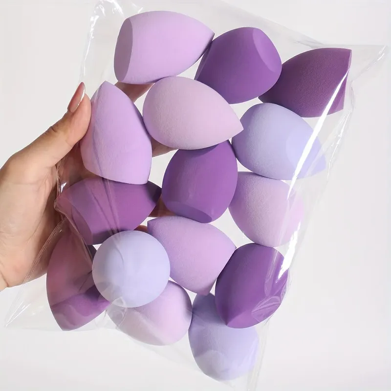 9Pcs Latex-Free Makeup Sponges Set Wet/Dry Blending Sponge for Liquid Cream Powder All Skin Types Random Colors/Shapes — image 3