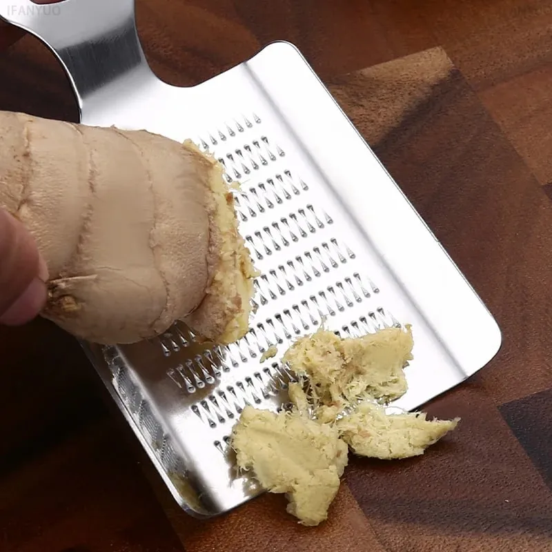 Colher multifuncional de aço inoxidável, ralador de gengibre, alho, gengibre, versátil, cozinha, triturador de gengibre para picar vegetais