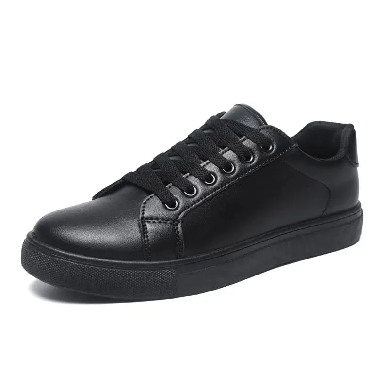 Branco preto masculino sapatos confortáveis ​​casuais sapatos de skate masculino sólido lazer tênis leve sapatos de caminhada