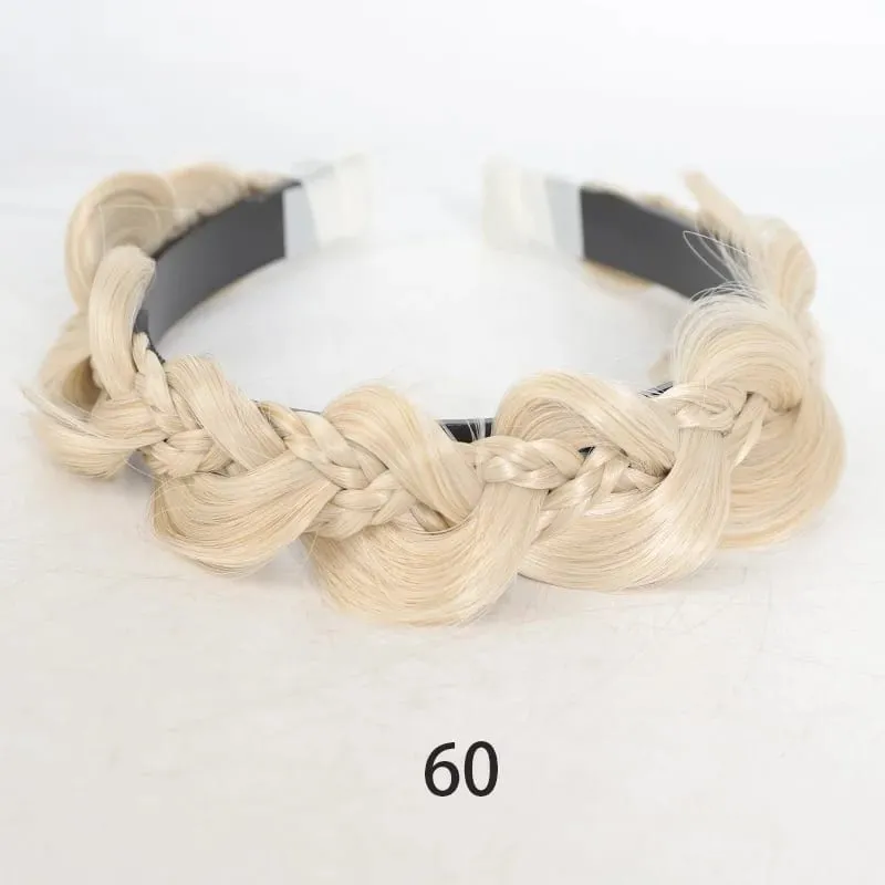 Twist Braid Headband Synthetic Fishbone Braid Wig Headband 1pc Non-Slip Twist Braid Hair Hoop Hair Accessories For Women Girls