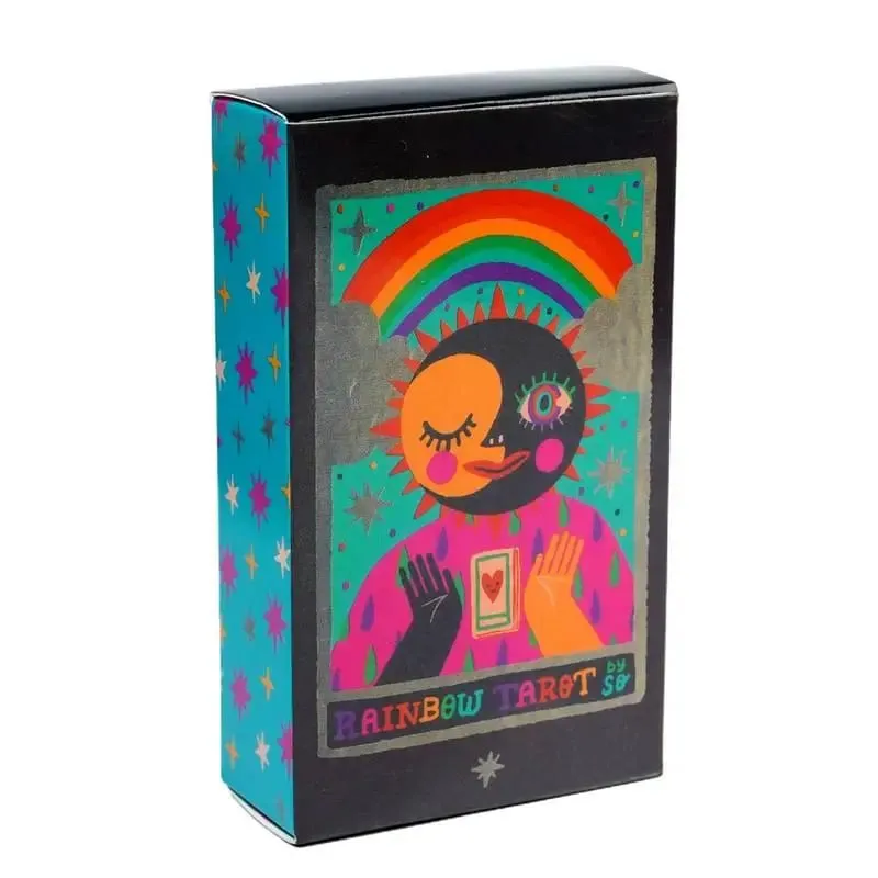 Baralho de tarô arco-íris oracle para iniciantes, aprendizagem profissional, cartas de adivinhação, jogo de tabuleiro para família, presentes para noites — image 1