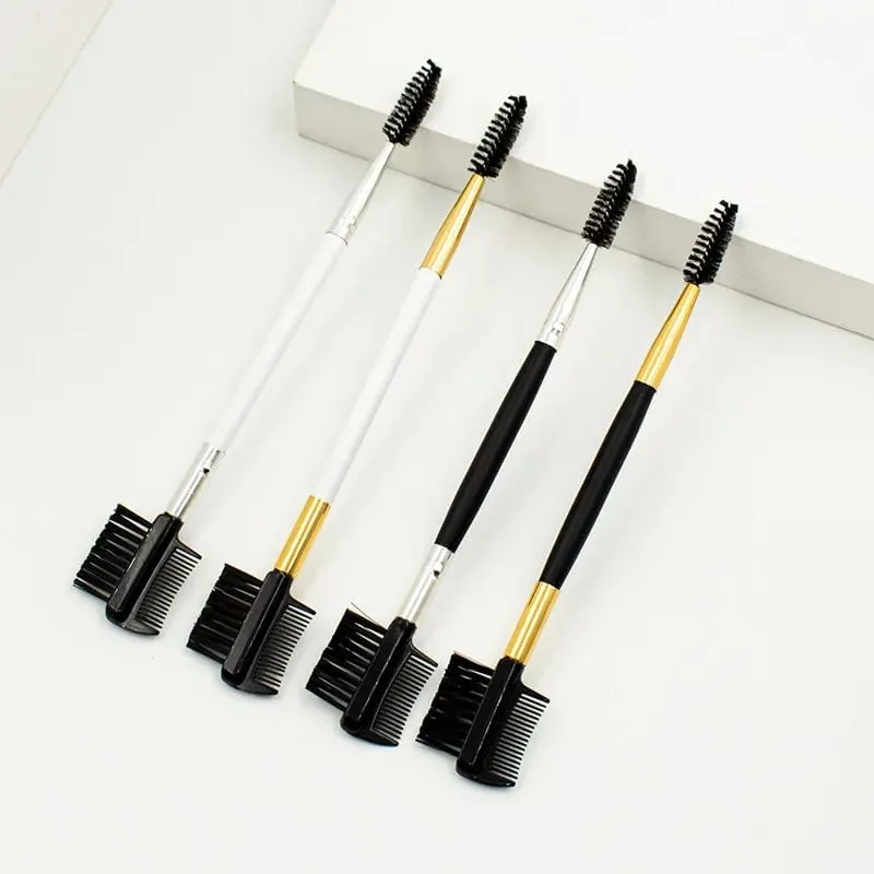 1PC Double Ended Eyebrow Comb Brush Beauty Makeup Brushes Eyelash Applicator Professional Make Up Tool