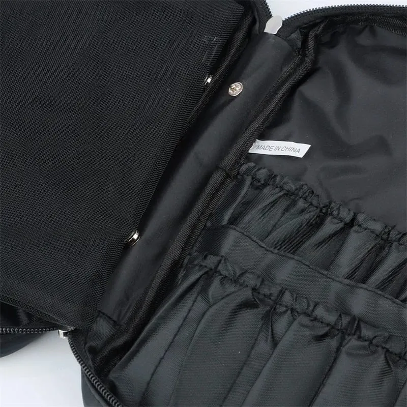 Saco de armazenamento de escova de maquiagem cosméticos ferramentas de maquiagem bolsa de grande capacidade sacos de armazenamento de pincéis de maquiagem ferramentas comestic bolsa com zíper