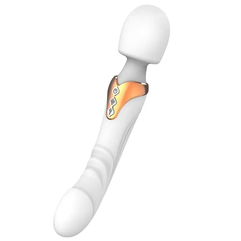 Vibrador av poderoso feminino, varinha mágica, 10 modos, estimulador de clitóris, ponto g, vagina, massageador de mamilos, brinquedos sexuais adultos para mulheres
