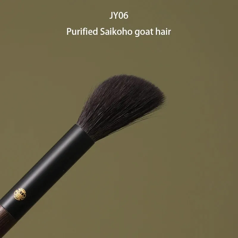 Professional Handmade Makeup Brushes 1PC Squirrel Fox Horse Goat Hair Slanted Contour Blush Brush Walnut Handle Make Up Brush