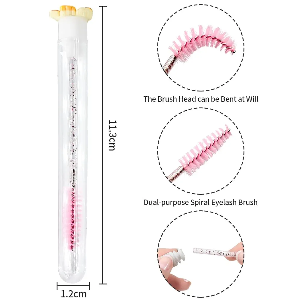 10/50 pçs tubos de escova de cílios cristal lash rímel varinhas sobrancelha pente spoolies recipiente cílios escovas aplicadores ferramentas de maquiagem — image 3