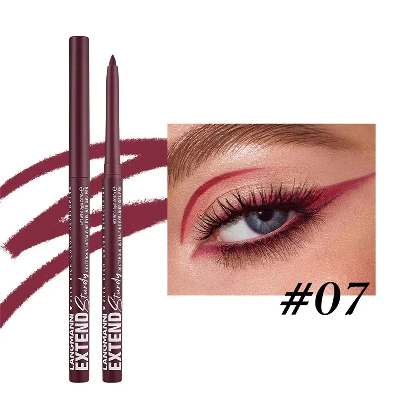 Waterproof Eyeliner Gel Pencil Gold Brown Lying Silkworm Pen Soft Easy Wear High Pigment Matte Eyeliner Lasting Shiny Eye Makeup