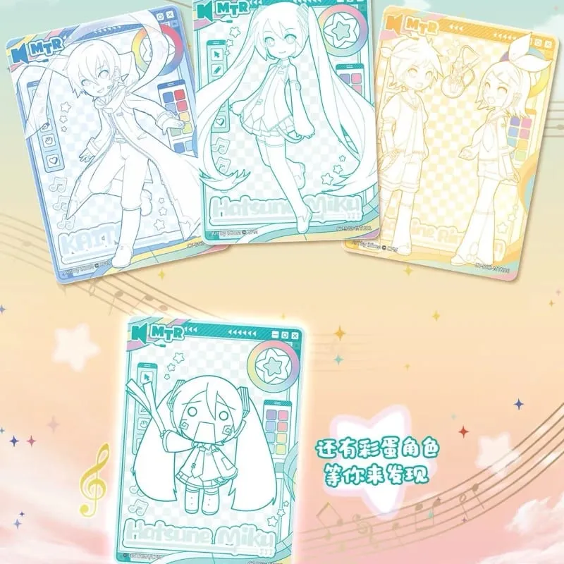Genuíno cartão hatsune miku primeiro pacote série animação jogo coleção cartão se periférico crianças brinquedos presentes da menina