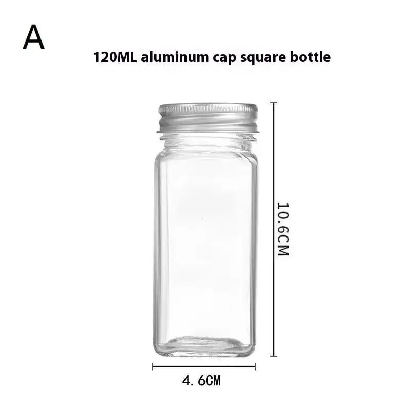 200/300/500ml High Borosilicate Glass Seasoning Can Salt Sesame Solid Condiment Seal Bottle Pepper Spice Shaker With Rotary Lid