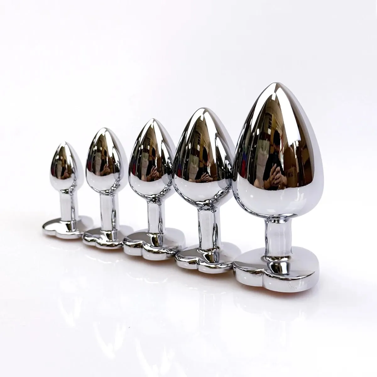 Heart-shaped metal anal plug Beginner's anal plug Anal massage dilator Adult couples sex toy Masturbation stimulation tool