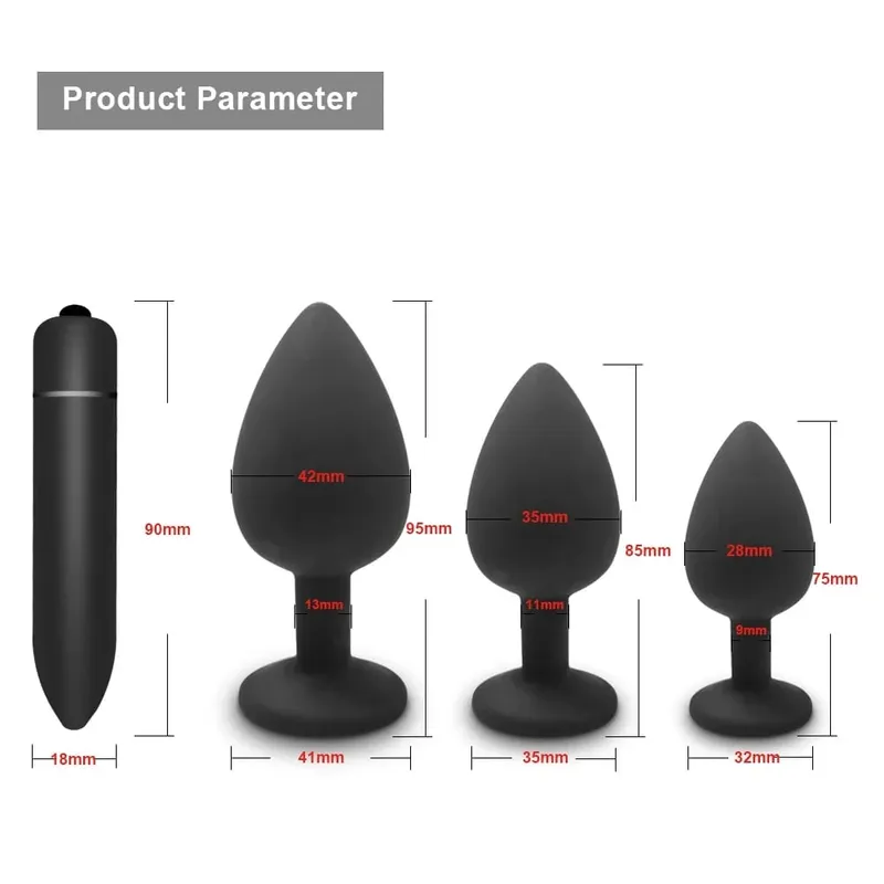 S/m/l plug anal vibrador de bunda feminino/homem silicone macio em forma redonda bala erótica anal plug bala gay brinquedos sexuais para adultos — image 24