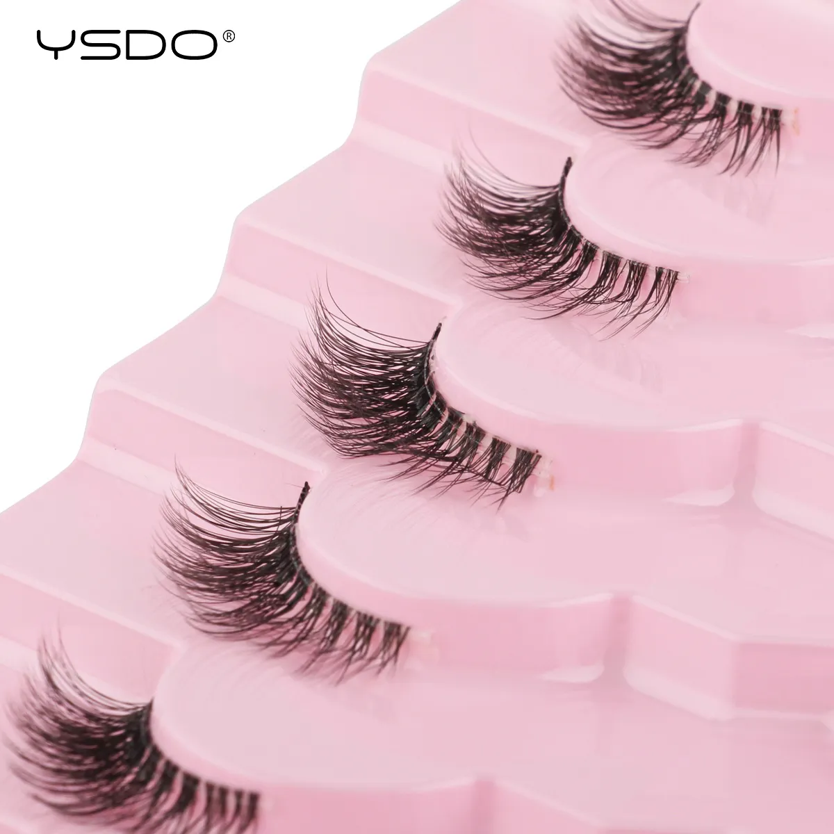 Half EyeLashes Natural Fluffy False Eyelashes Cat Eye Lash 3D Faux Mink Lashes Soft Winged Eyelash Extension Makeup Tool