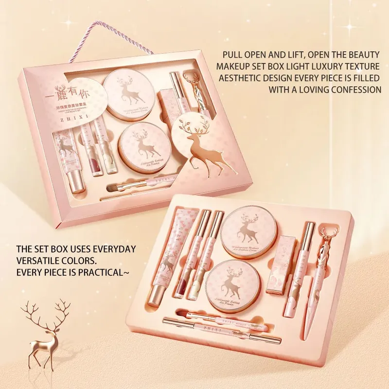 Conjunto de maquiagem para presente, kit de cosméticos para rosto inteiro, coleção de beleza, aniversário, dia dos namorados, conjuntos de maquiagem, conjunto completo de cosméticos