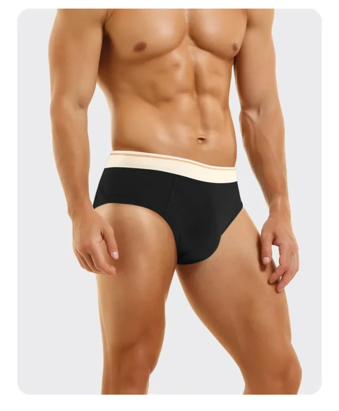 Cueca triangular masculina de algodão puro, respirável e confortável, cintura média, suave para a pele e macia, cueca adolescente 3256810188437944