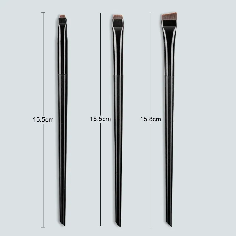 3 Pçs/set Lâmina Pincéis Delineador Sobrancelha Pincel Portátil Plana Fina Eye Liner Brow Contour Pincel de Maquiagem Make Up Tool Atacado 2025