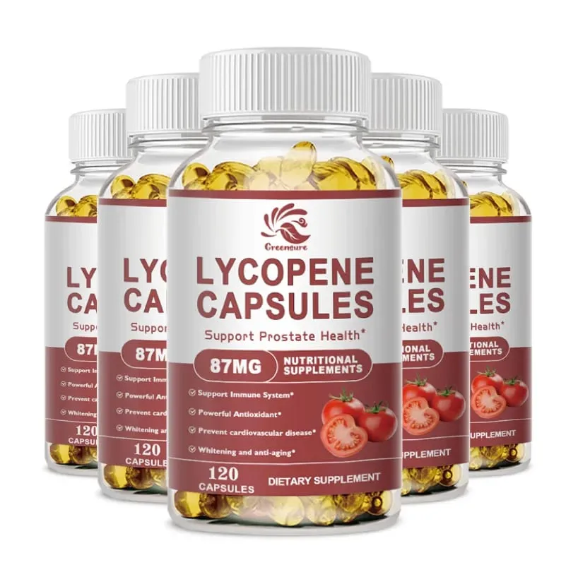 Lycopene Capsules Tomato Extract Protect Prostate Increases Physical Strength Supplement Energy Enhance Immunit