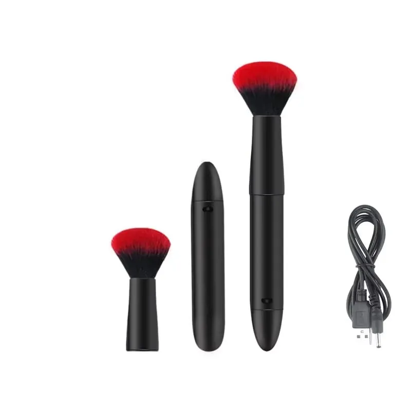 1 PC Electric Detachable Makeup Brush For Loose Powder Bristle Brush Blush Brush Soft Bristles 10 Gears Vibration Brush Tools