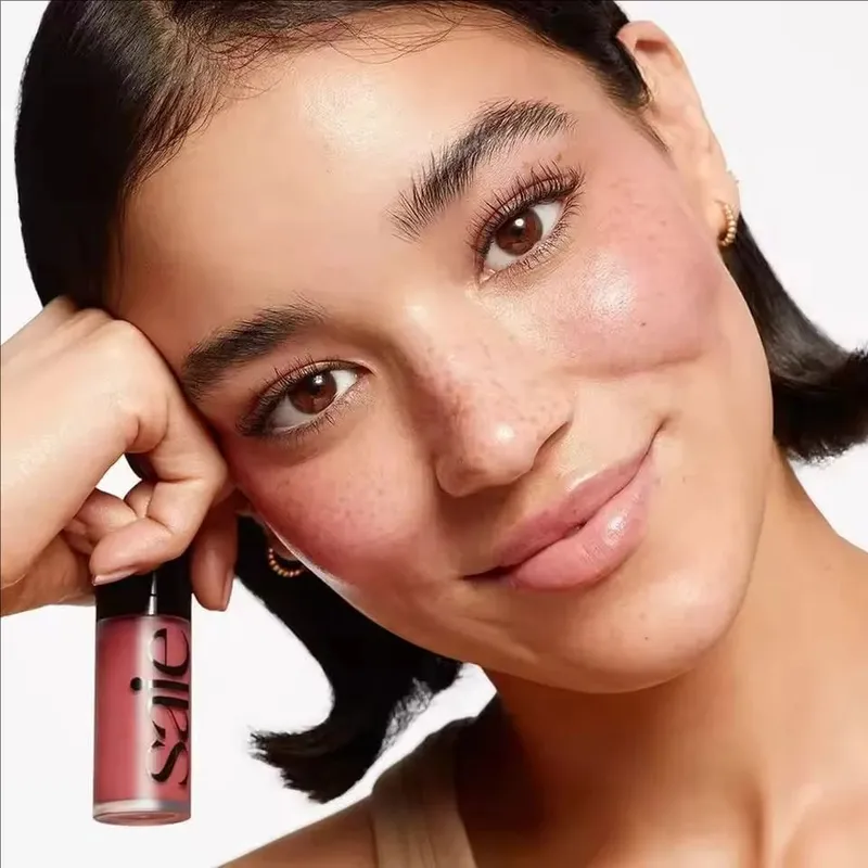 NOVO Saie Glowy Super Gel Starglow/Líquido Blush Hidratante Base de Maquiagem Marcador para Maquiagem Orvalhada Hidratante Antioxidante Repaire