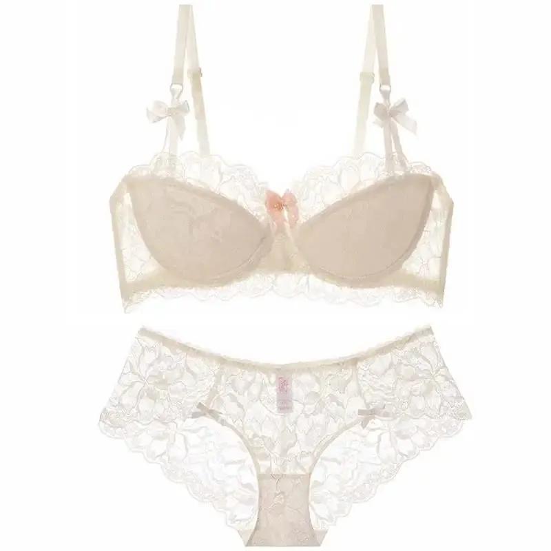 Conjunto de sutiã meia xícara de verão, tendência, fino, grande, minimizador de busto, lingerie de abstinência reunida para mulheres, sono diário, roupa casual