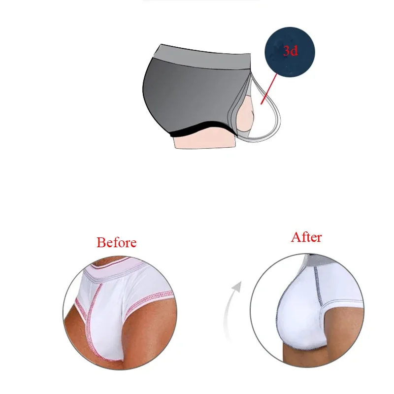 2 pçs masculino esponja bolsa almofada estéreo push up copo roupa interior almofada dentro melhorar proteção frontal almofada interior acolchoado ampliar copos