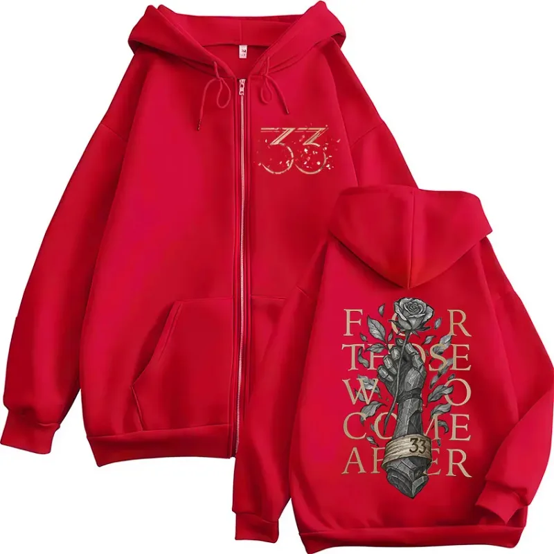 Game Clair Obscur Expedition 33 For Those Who Come After Zipper Hoodies Men Women Long Sleeves Zip Up Sweatshirts Jackets Coats