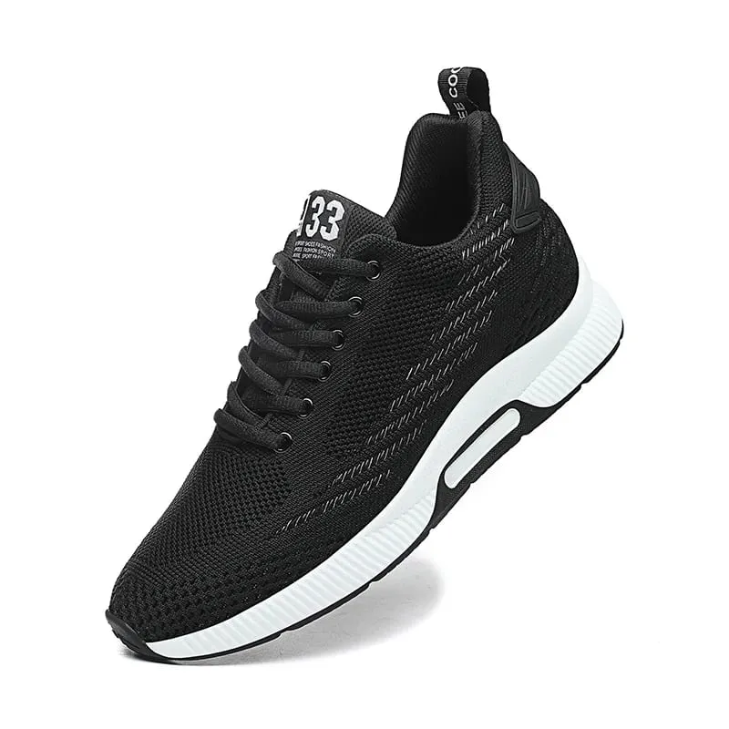 Tênis masculino palmilhas de aumento de altura 6cm sapatos de elevador robusto salto mais alto plus size 37-46