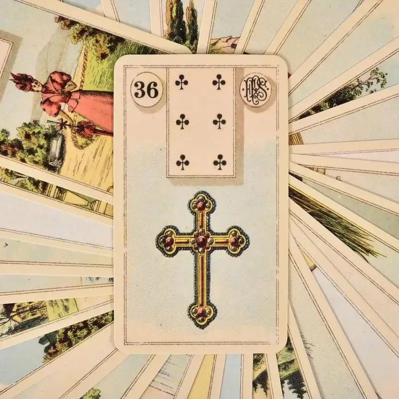 Grand Tableau Lenormand Tarot Ferramentas de Adivinhação Oracle Card 36pcs Party Tarot Card Board Game Tarot Fortune Telling Cards