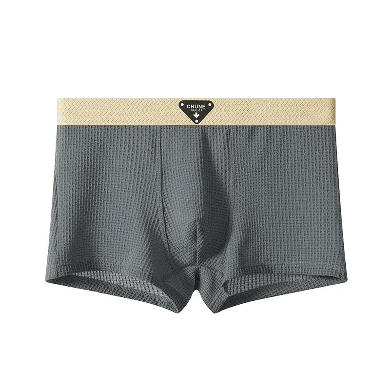 1/3 pçs masculino fresco gelo seda boxers shorts verão cetim-como sólida cuecas pele amigável malha respirável virilha roupa interior masculina