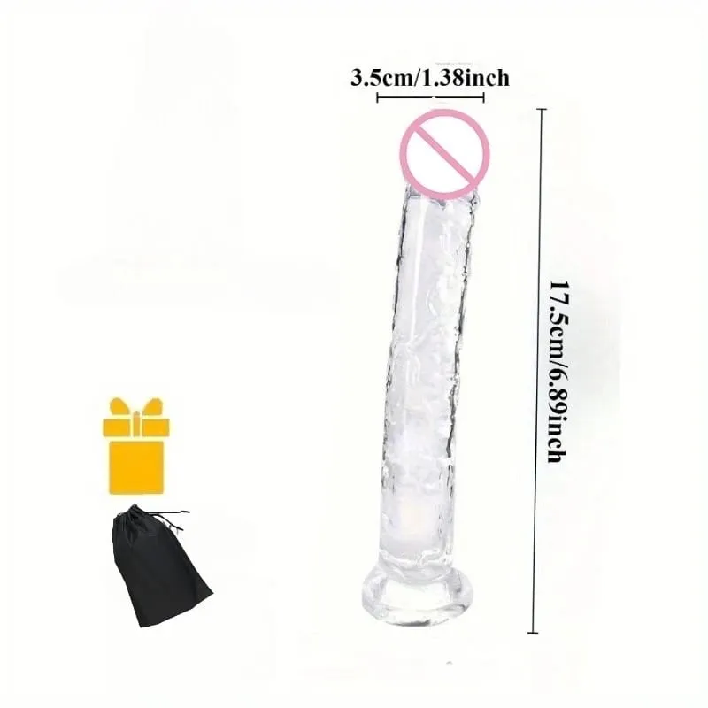 Mulher realista anal butt plug transparente vibrador ventosa pau grande masturbadores macios g ponto pênis grande produto sexual adulto 18 +