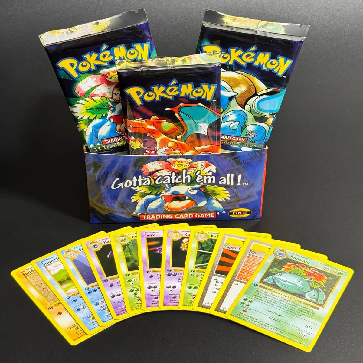 1ST Edition Base Set 1999 Booster Pack TCG Base Set Unlimited Game Cards Pokemon Charizard Blastoise Venusaur PTCG Collectible