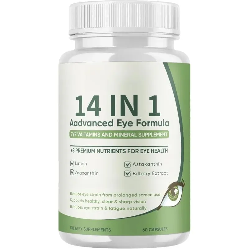 60 Count Eye Health Capsules with Lutein Zeaxanthin Daily Visual Comfort Support Eye Nutrition Supplement