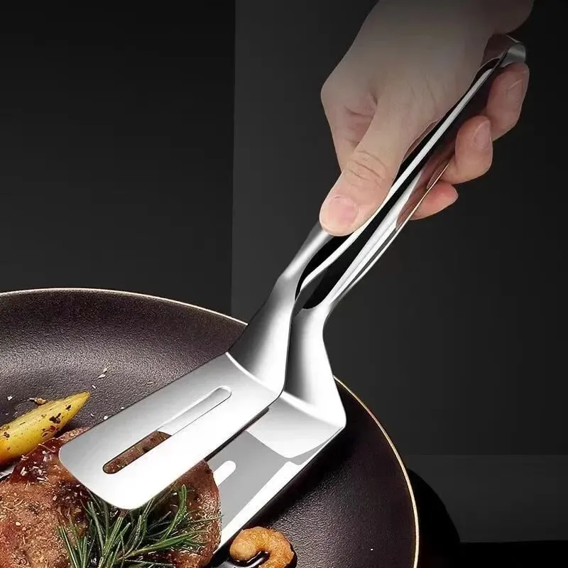 Pinças de cozinha premium de aço inoxidável multiuso pinça clipe de pão/grampos de bife/braçadeira de bife frito/pinças de churrasco
