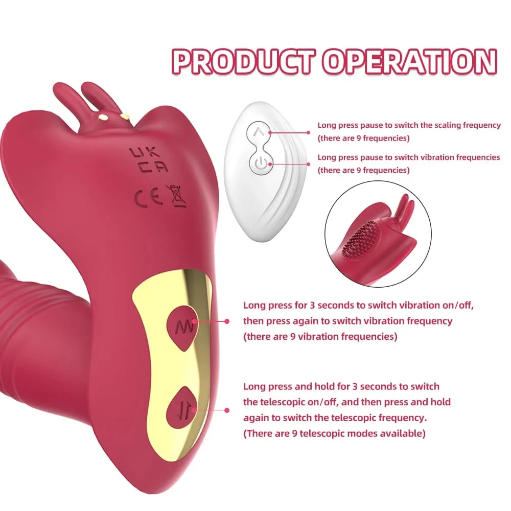 Vibrador de impulso com controle remoto, estimulador de clitóris, vibrador telescópico giratório, ponto g, produto adulto, brinquedos sexuais
