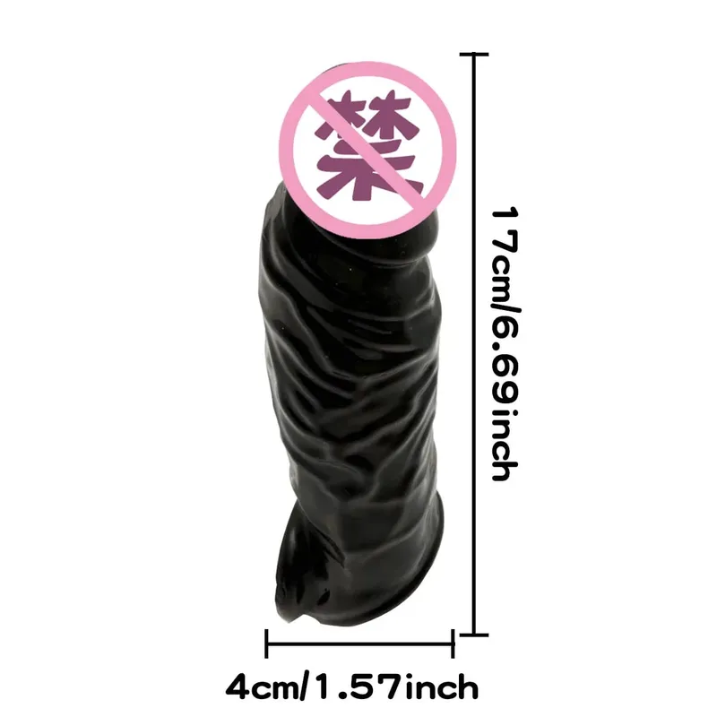 逼真的矽膠陰莖套紋理陰莖延長器，用於增強性玩具的性能