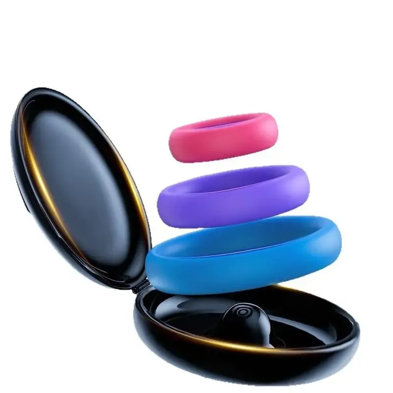 3 pçs conjunto de anel de pênis para homens ereção aprimorada retardada ejaculação galo treinador sêmen bloqueio reutilizável brinquedos sexuais adultos para o sexo masculino