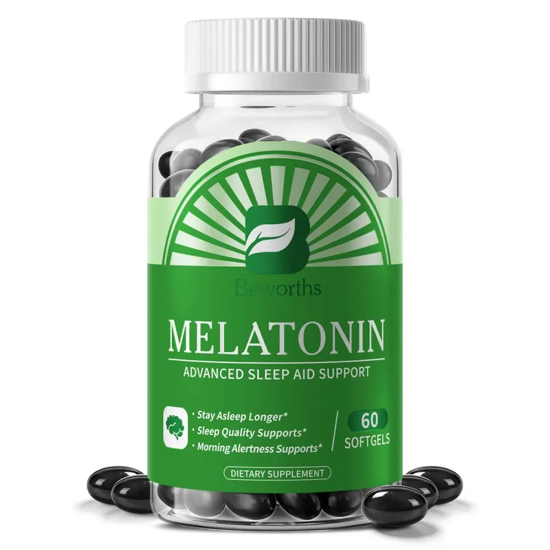Melatonina 5mg Vitamina B6 Anti Stress Ferramentas Pílulas para Dormir Melatonina para Dormir Ficar Dormindo por Mais Tempo Para Adultos Beleza Saúde