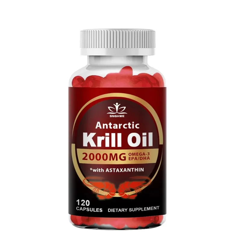 南極磷蝦油 - 每份 2000 毫克 - 含 Omega-3、EPA、DHA 和蝦紅素 - 支持健康關節、大腦、心臟和血壓