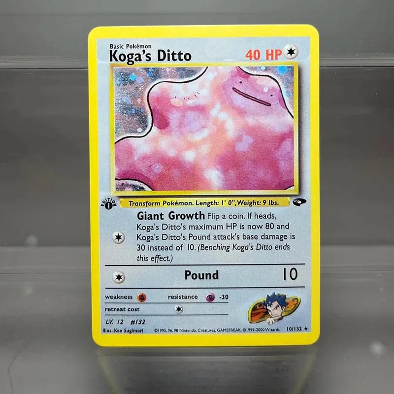 Cartões pkm 1ª edição desafio de academia 1996 conjunto de base cartões de folha única mewtwo gengar raichu jogo coleção cartões ptcg cartões proxy